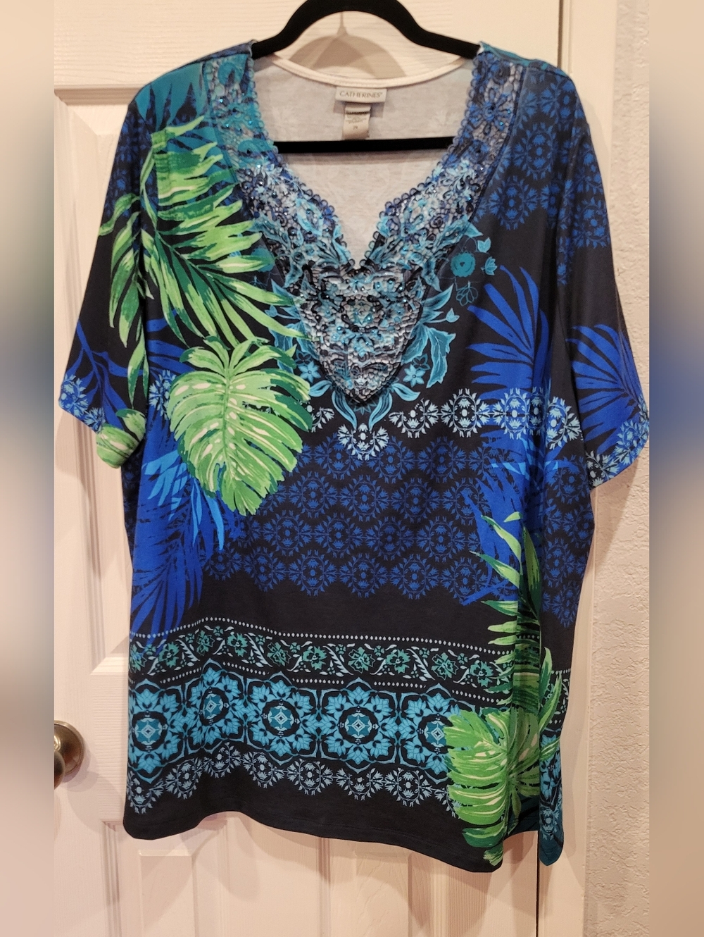 Catherines Blue And Green Top